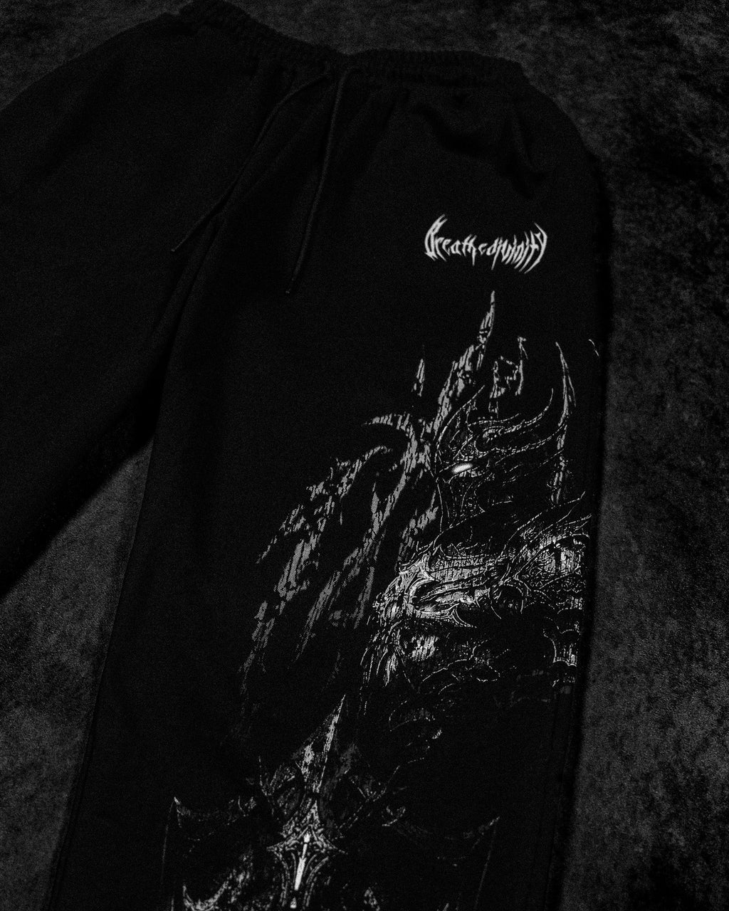Fallen Knight Uncuffed Banana shape sweatpants [VOID BLACK]