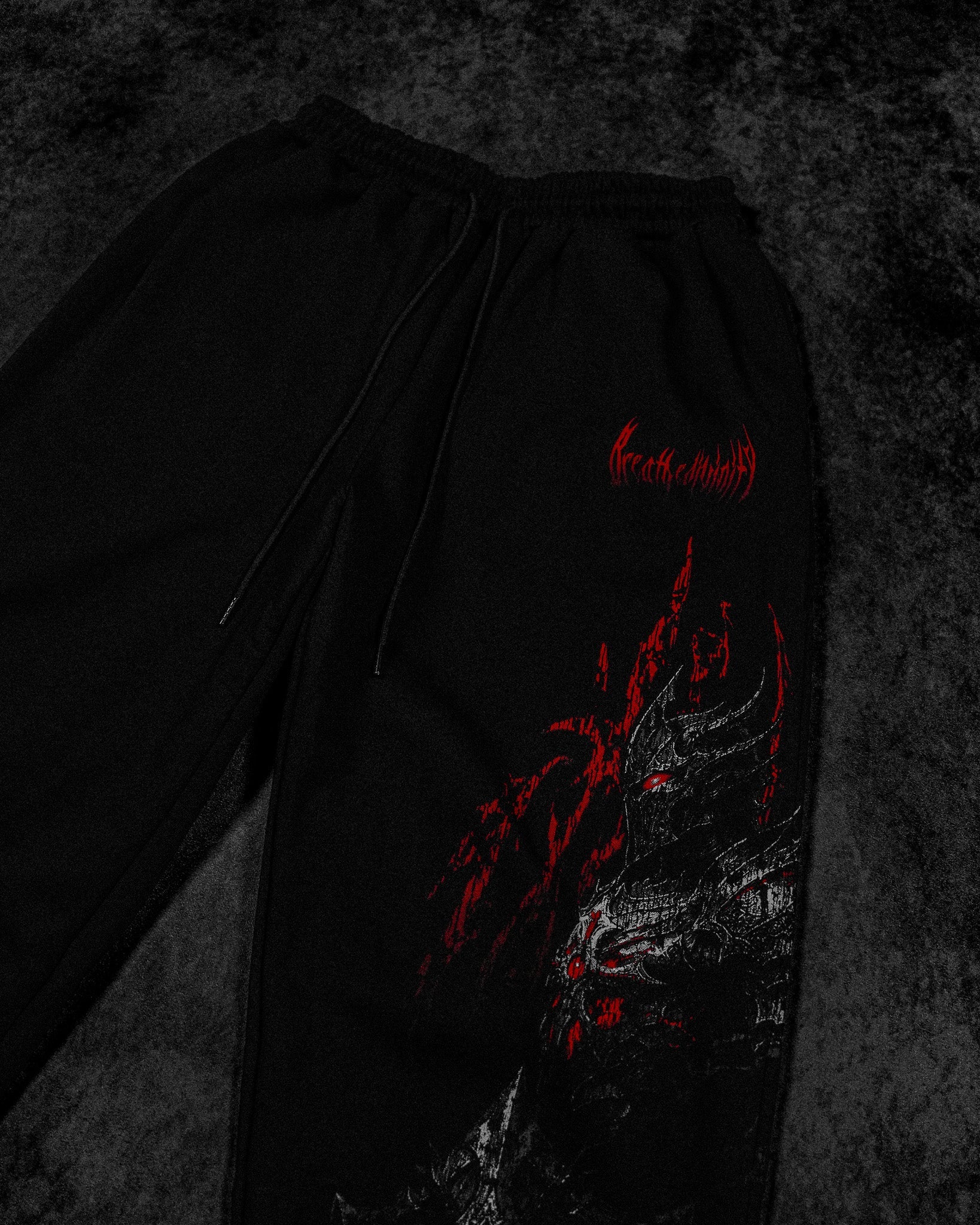 Fallen Knight Uncuffed Banana shape sweatpants [NIGHTMARE]