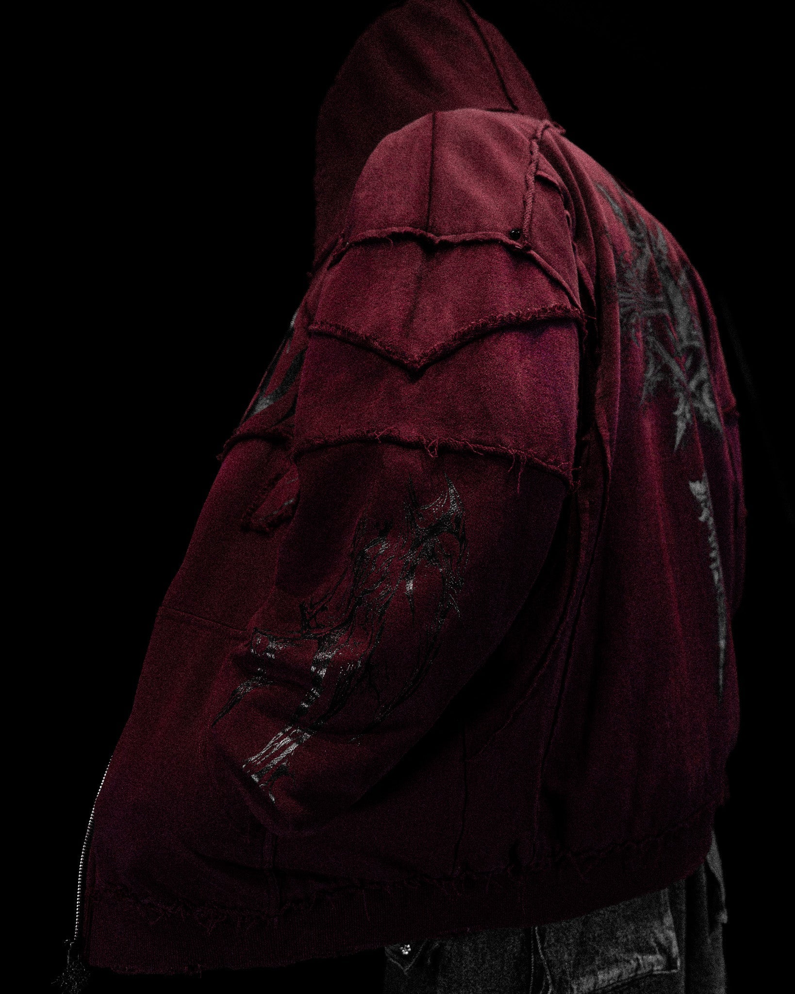Ruined Oversized Zip-up Hoodie [VIOLA]