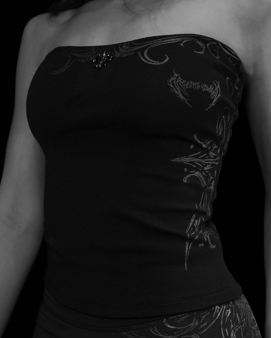 Women's Celestia Full Length Tube Top [DARKNESS]