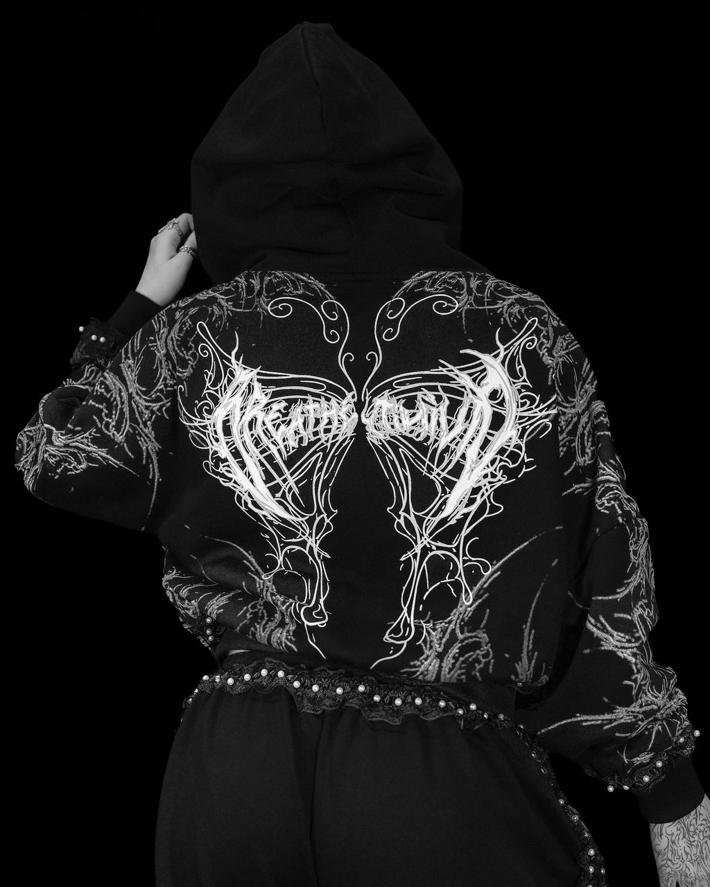Women's Faerie Zip-up Hoodie [OBSIDIAN]