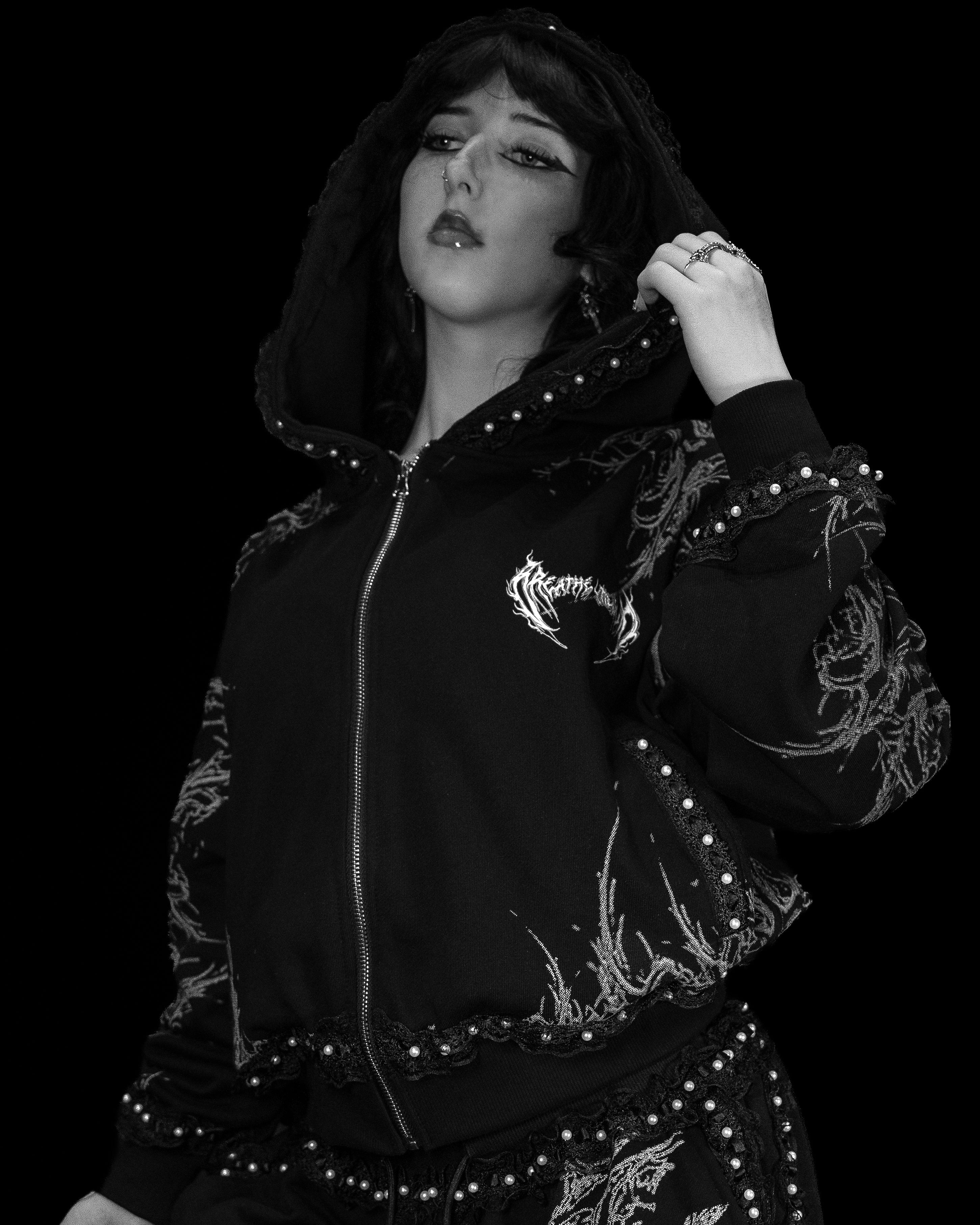 Women's Faerie Zip-up Hoodie [OBSIDIAN]