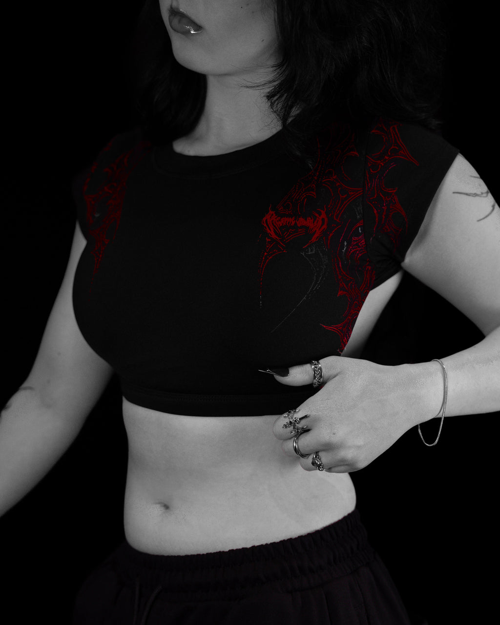 Women's Seraphim Open Back Crop Top [NIGHTMARE]