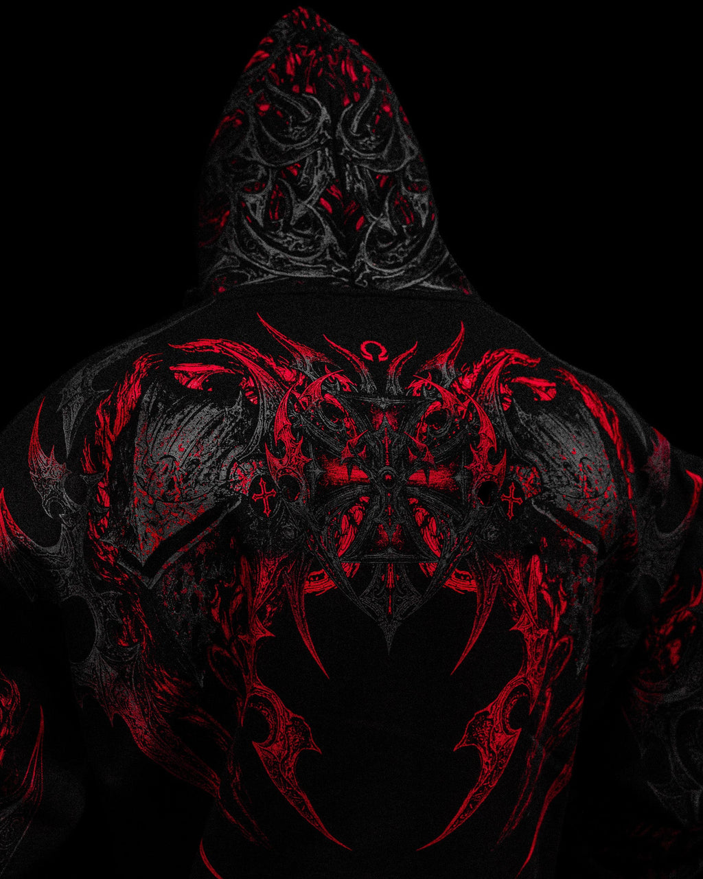 Berserker Oversized Zip-up Hoodie [HELLFIRE]