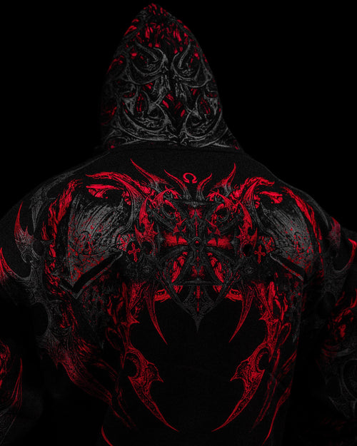 Berserker Oversized Zip-up Hoodie [HELLFIRE]