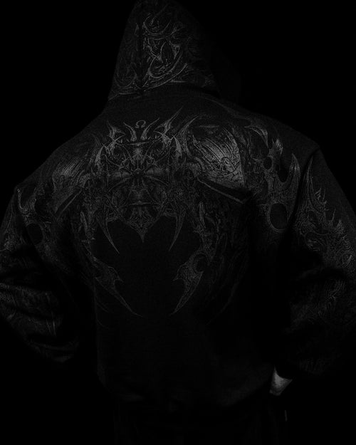 Berserker Oversized Zip-up Hoodie [DARKNESS]