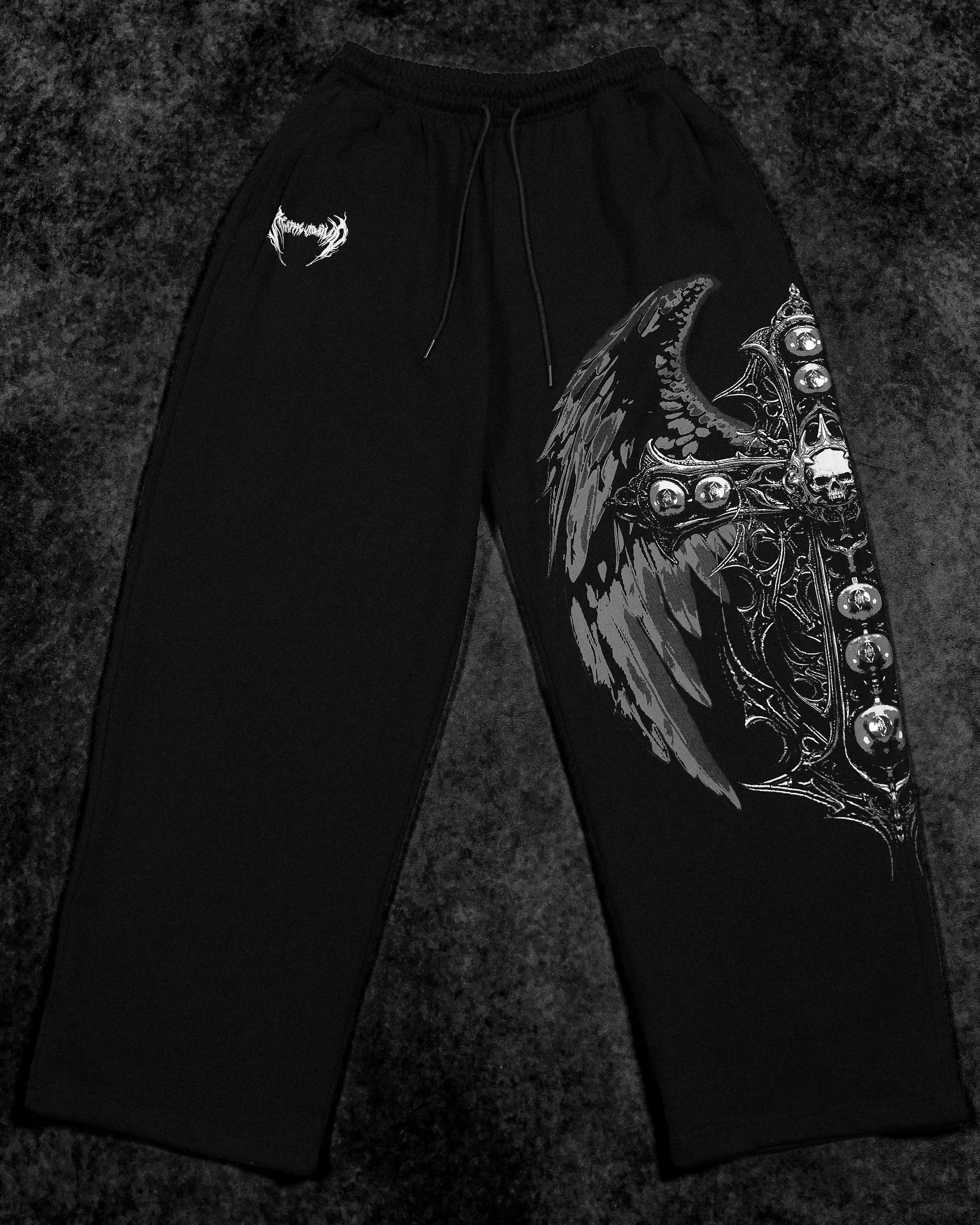Women's Seraphim banana shaped Uncuffed Sweatpants [VOID BLACK]
