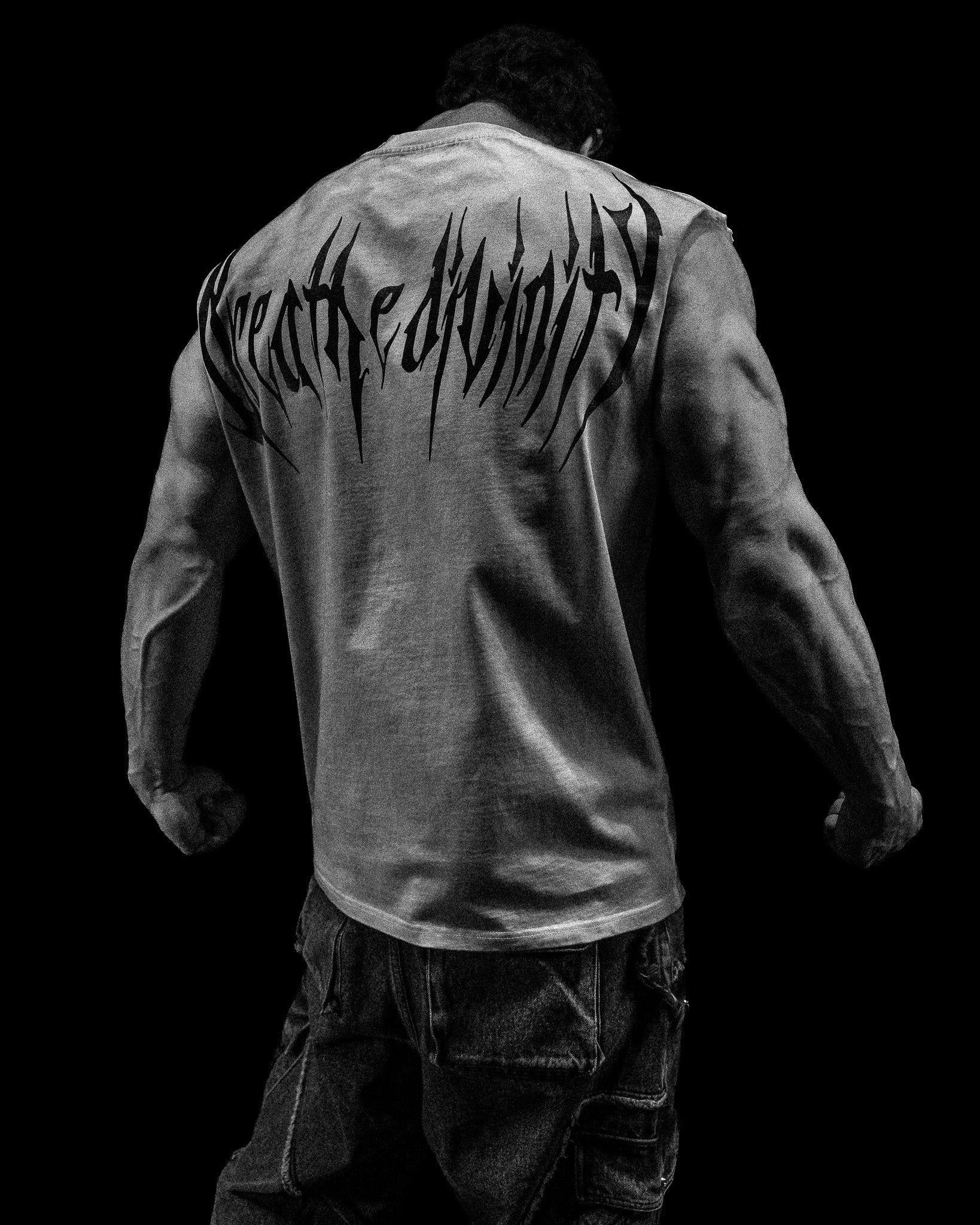 Oversized Cut-off Tee [BONE]