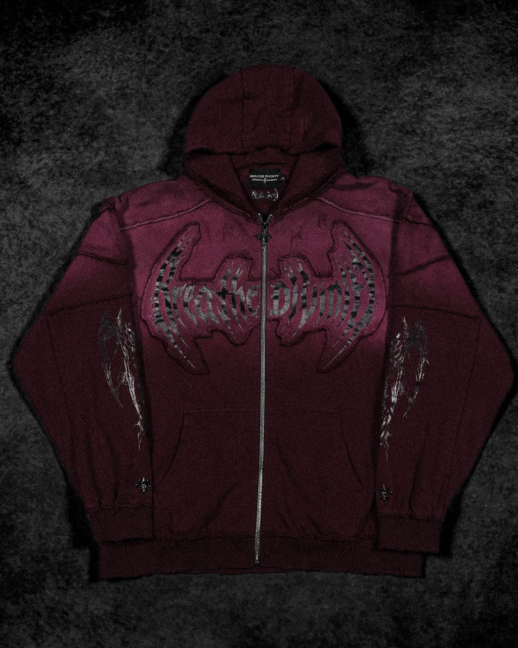 Ruined Oversized Zip-up Hoodie [VIOLA]