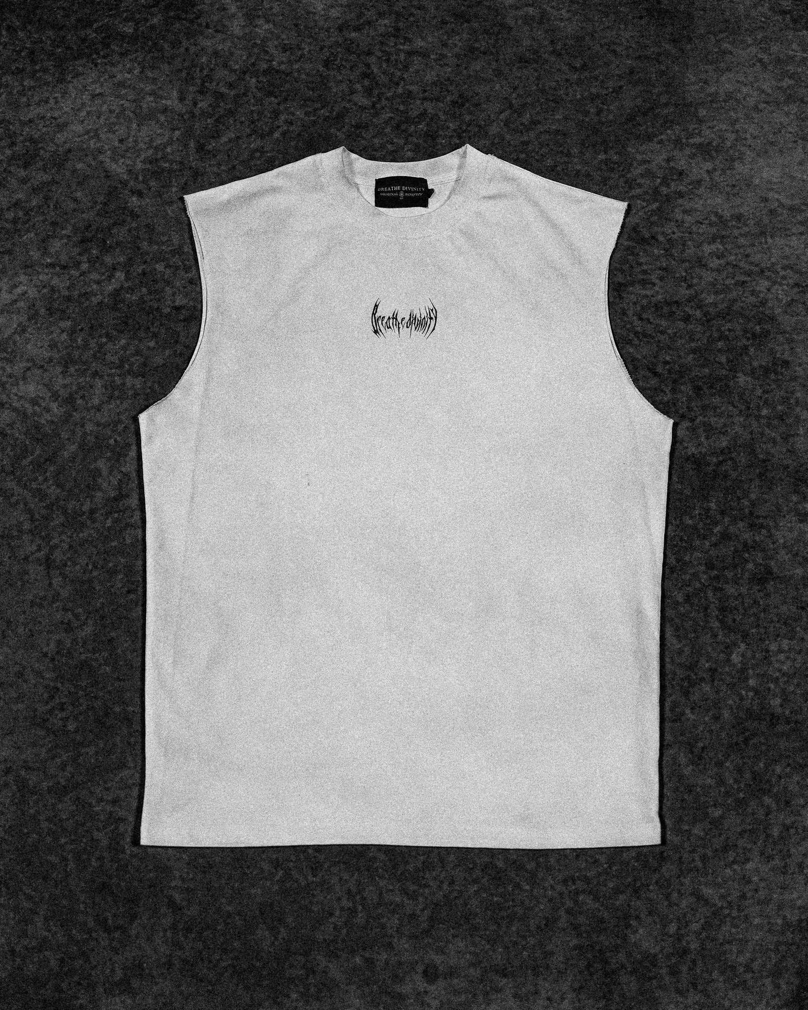 Oversized Cut-off Tee [BONE]