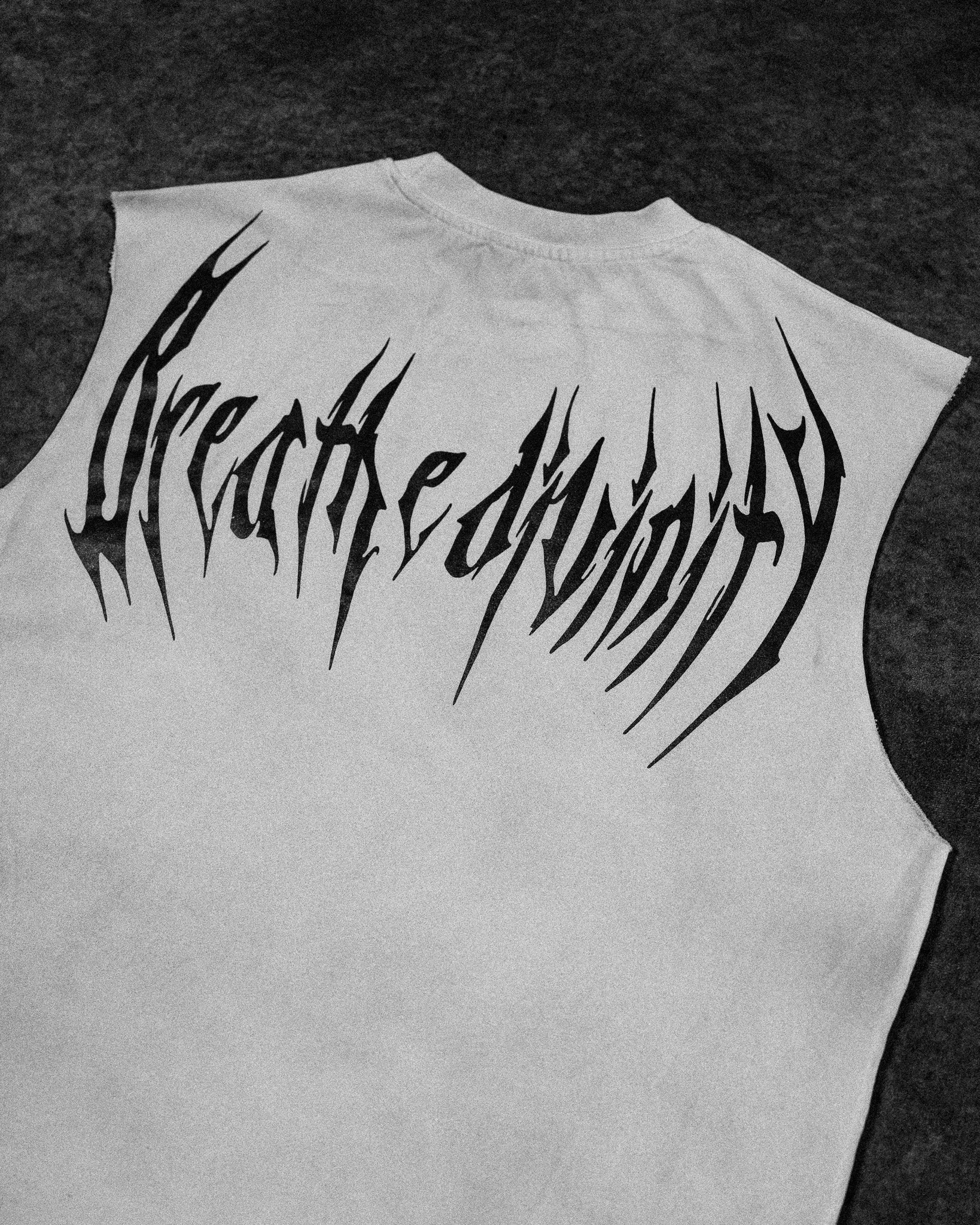 Oversized Cut-off Tee [BONE]